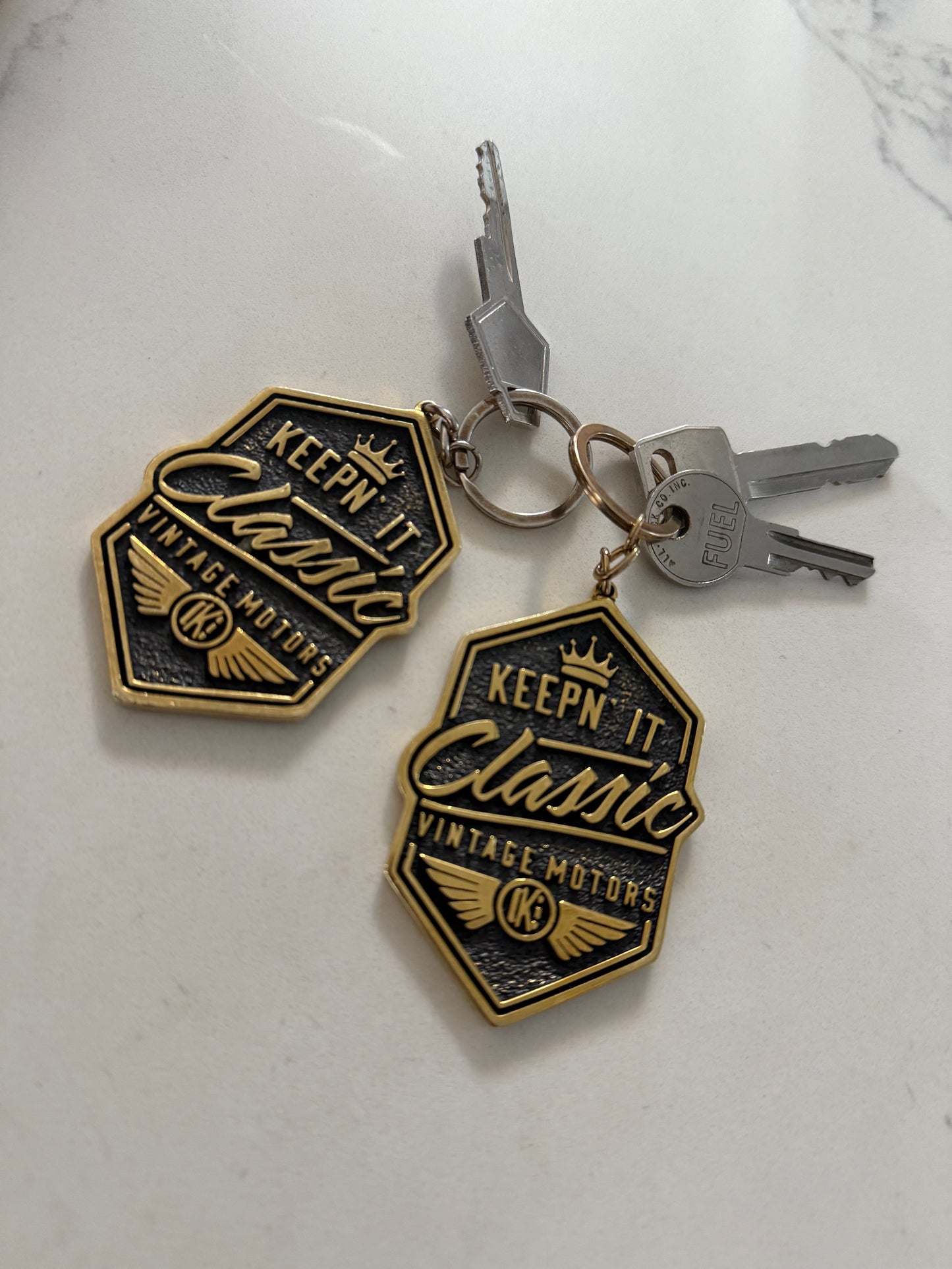 KiC Vintage Brass Keychain