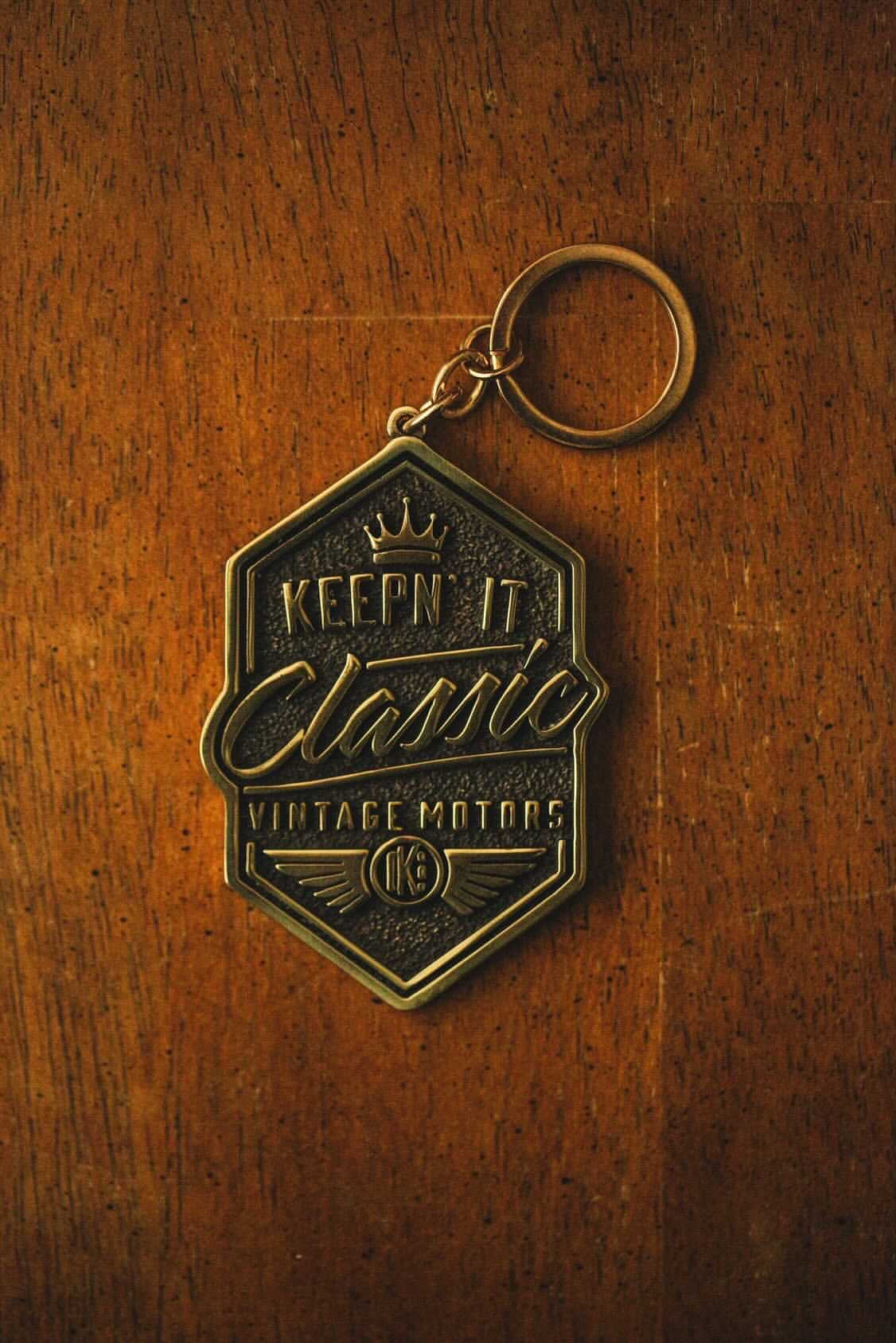 KiC Vintage Brass Keychain