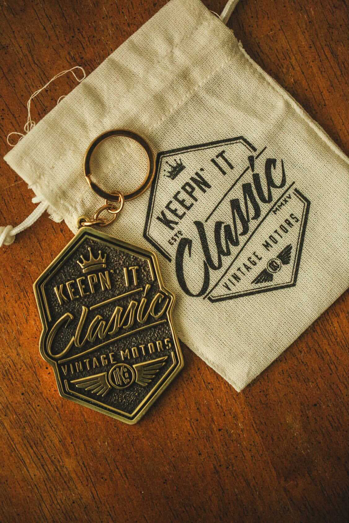 KiC Vintage Brass Keychain